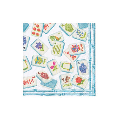Caspari Mahjong Robins Egg Cocktail Napkin