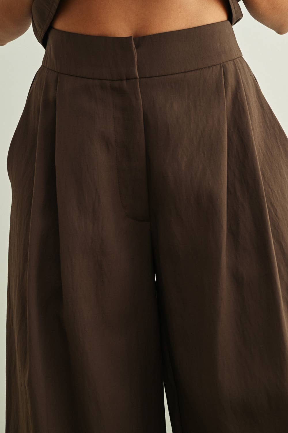 MIOU MUSE - P6535ST SOFT RAYON TROUSER: CREAM