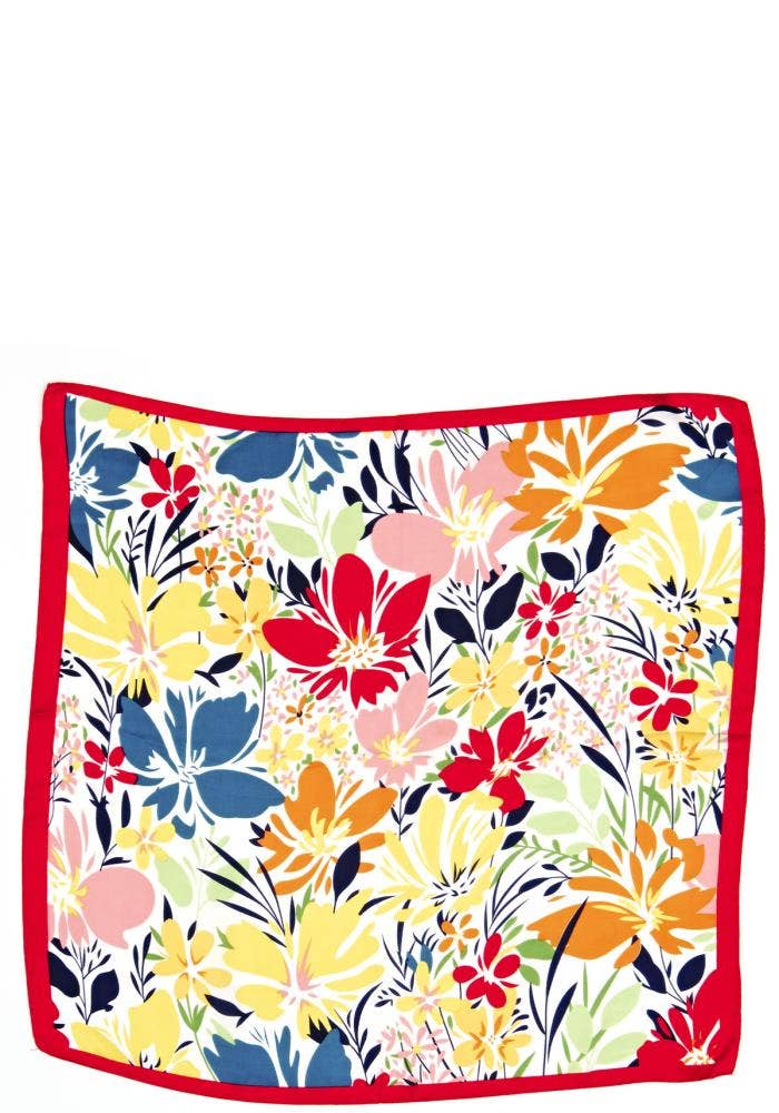 anbfashion - FLORAL PRINTED SILKY BANDANA: MN
