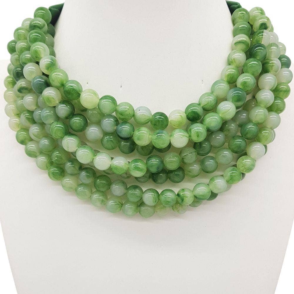 NEW CHUNKY BEADED LAYERED MAGNETIC NECKLACE