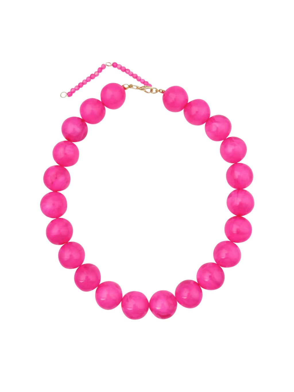 Gemelli - Kameron Chunky Beaded Necklace - Hot Pink