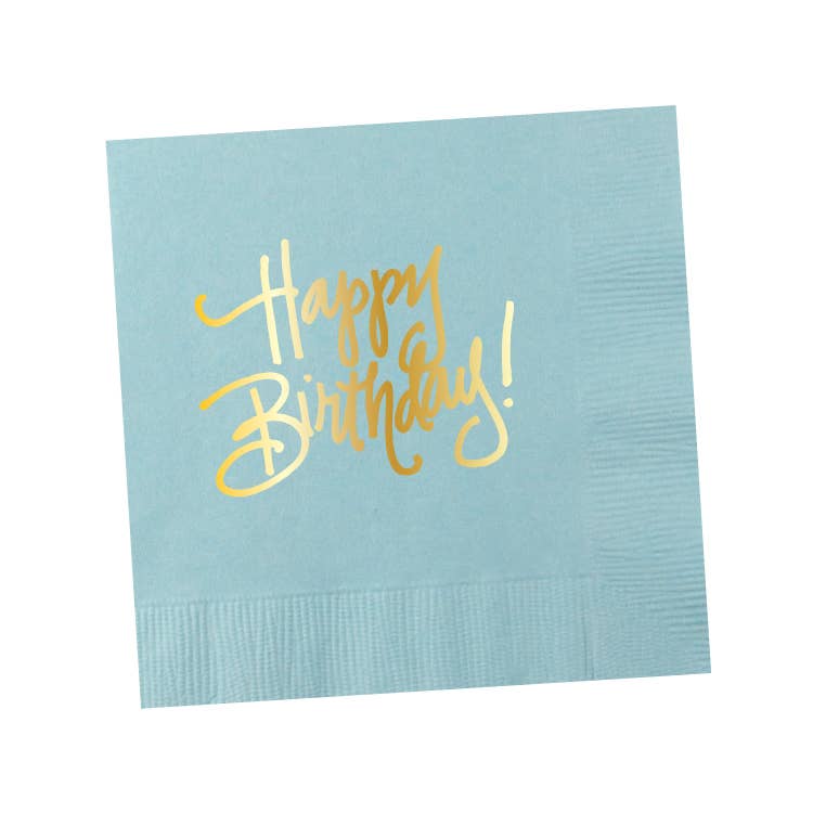 Natalie Chang - Happy Birthday! Napkins: White