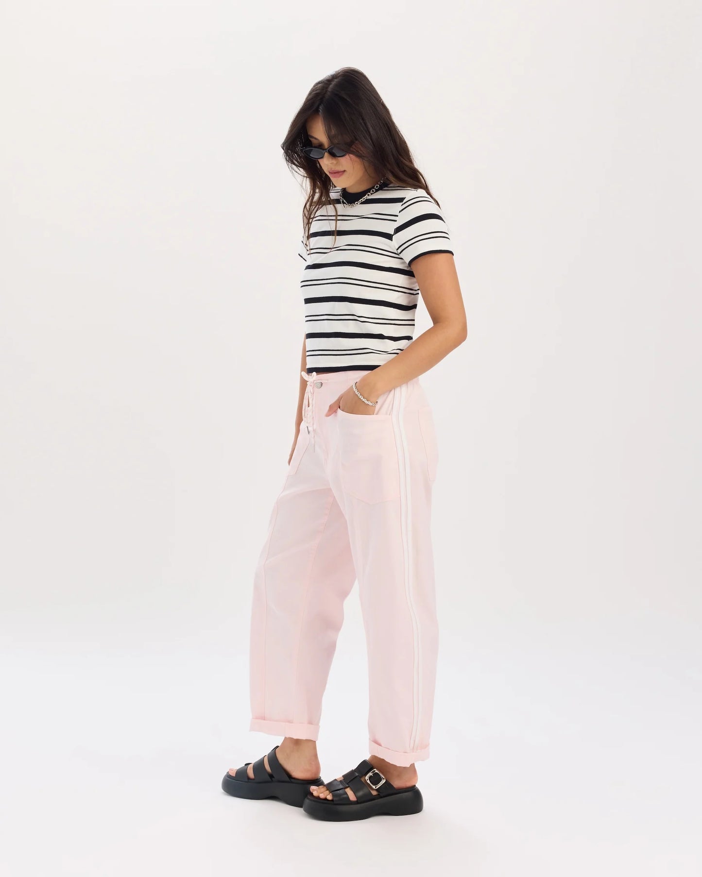 Daze Villa Pant In Pink Petal
