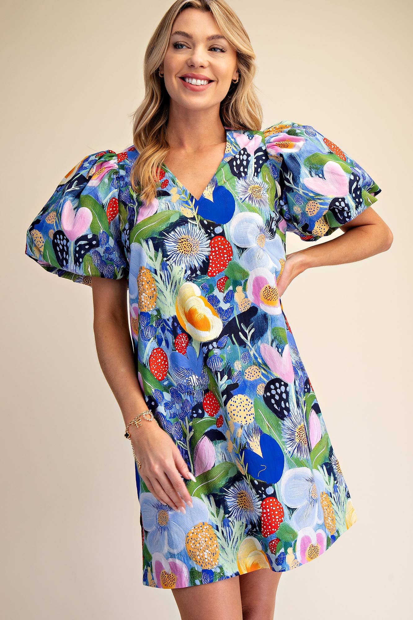 GLAM Floral Mini Dress L