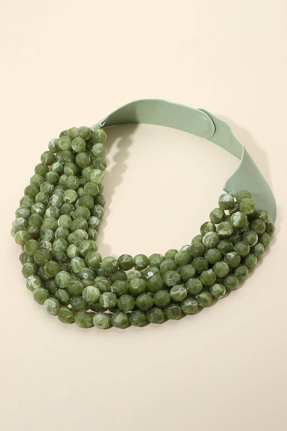 NEW CHUNKY BEADED LAYERED MAGNETIC NECKLACE