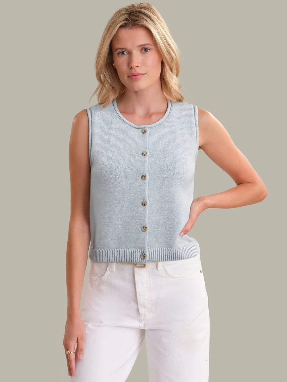 525 Button Front Blue Vest