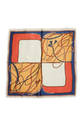 COLOR BLOCK CHAIN PRINT BANDANA SCARF IS1049: Yellow