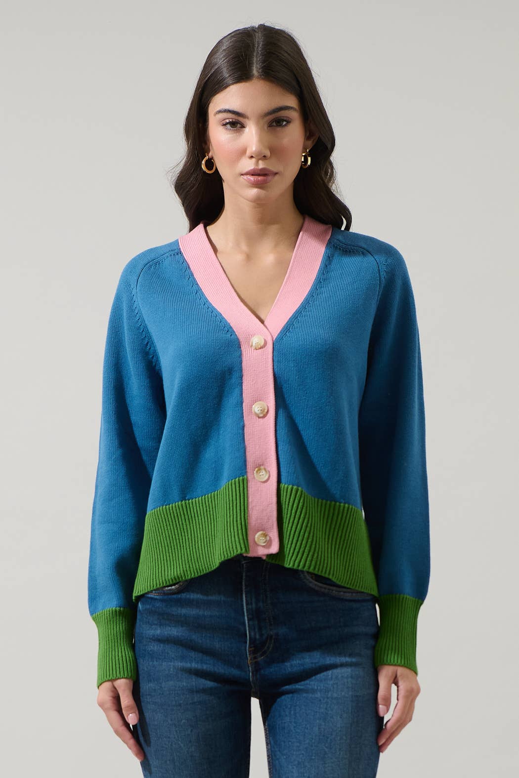 Sugarlips - Hendria Color Block Cardigan