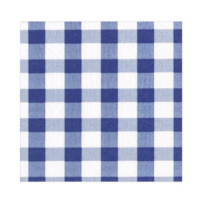 Caspari Blue Gingham Luncheon Napkin