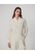 Varley Macie Zip Hem Sweat - Pristine