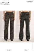 Molly B Woven Leopard Grey Pants