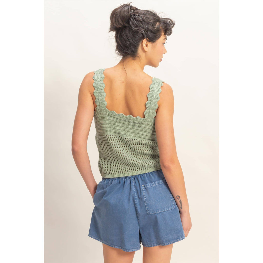 Double Zero - Sleeveless Open Knit Double CREAM
