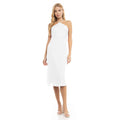 Naked Zebra - Satin Halter Neck Midi Dress