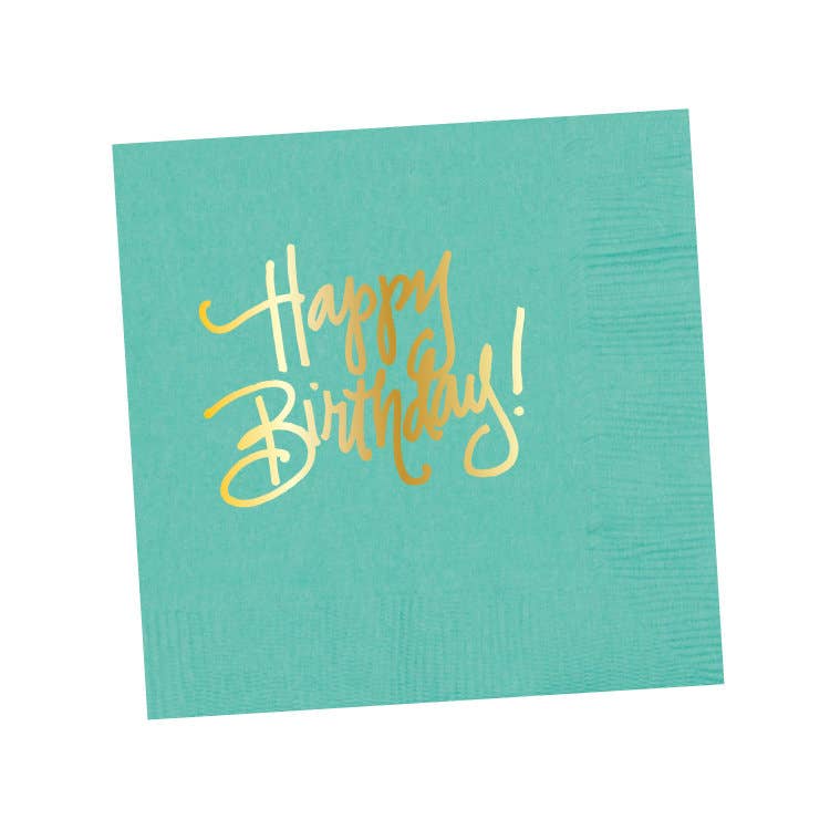 Natalie Chang - Happy Birthday! Napkins: White