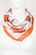 Bright Flower Scarf Wrap BS0017: Orange