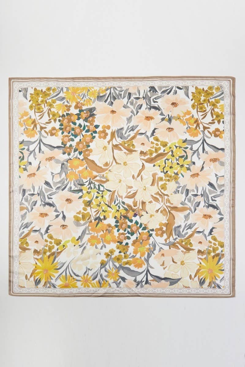 Floral Print Bandana BS0136: Pink