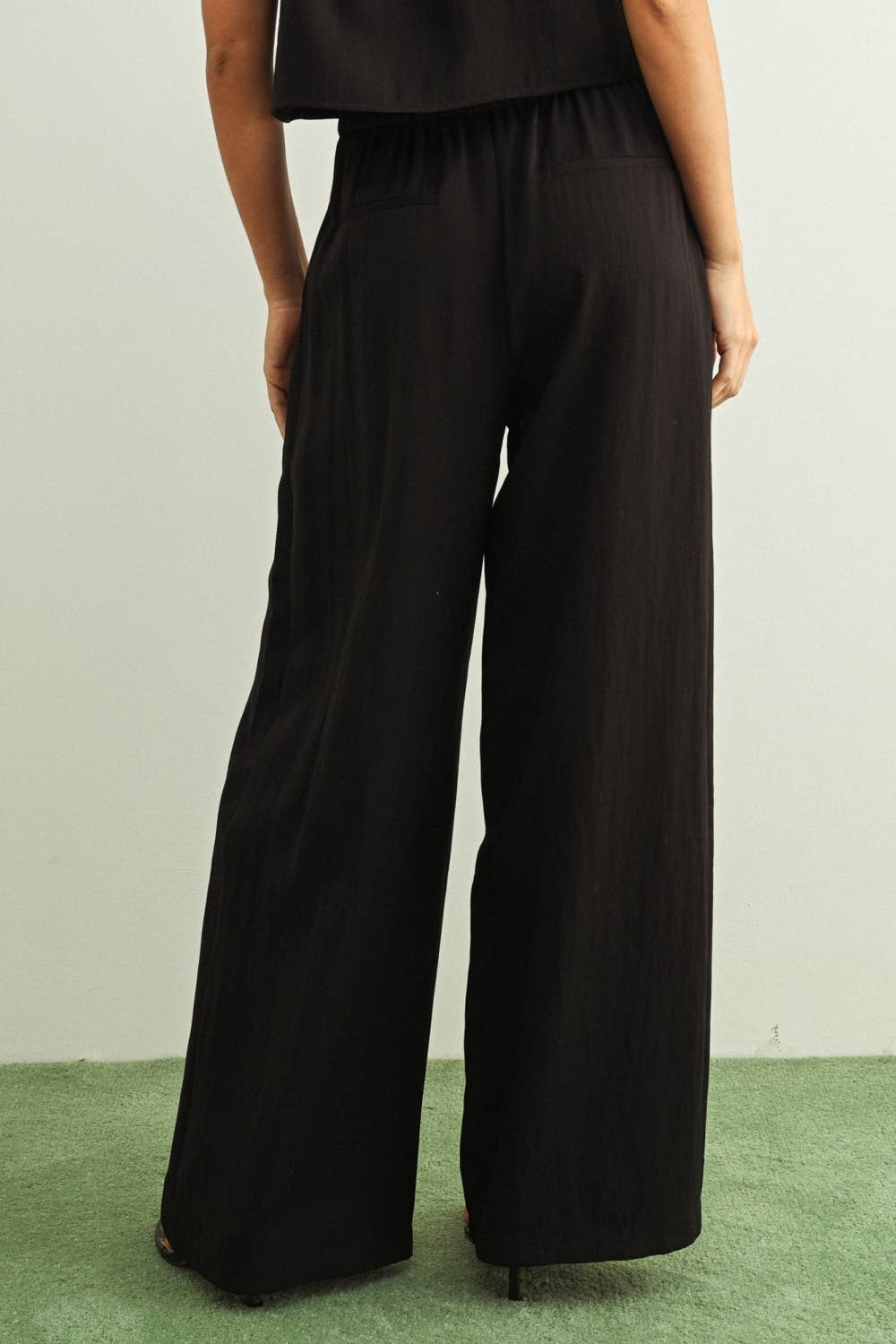MIOU MUSE - P6535ST   SOFT RAYON TROUSER: CREAM