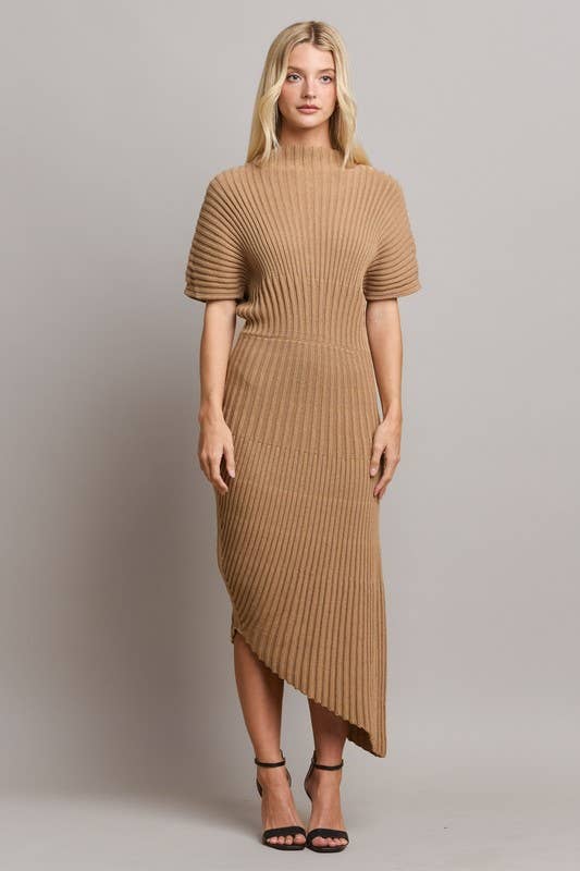 Able - Asymmetric Sweater Midi Dress