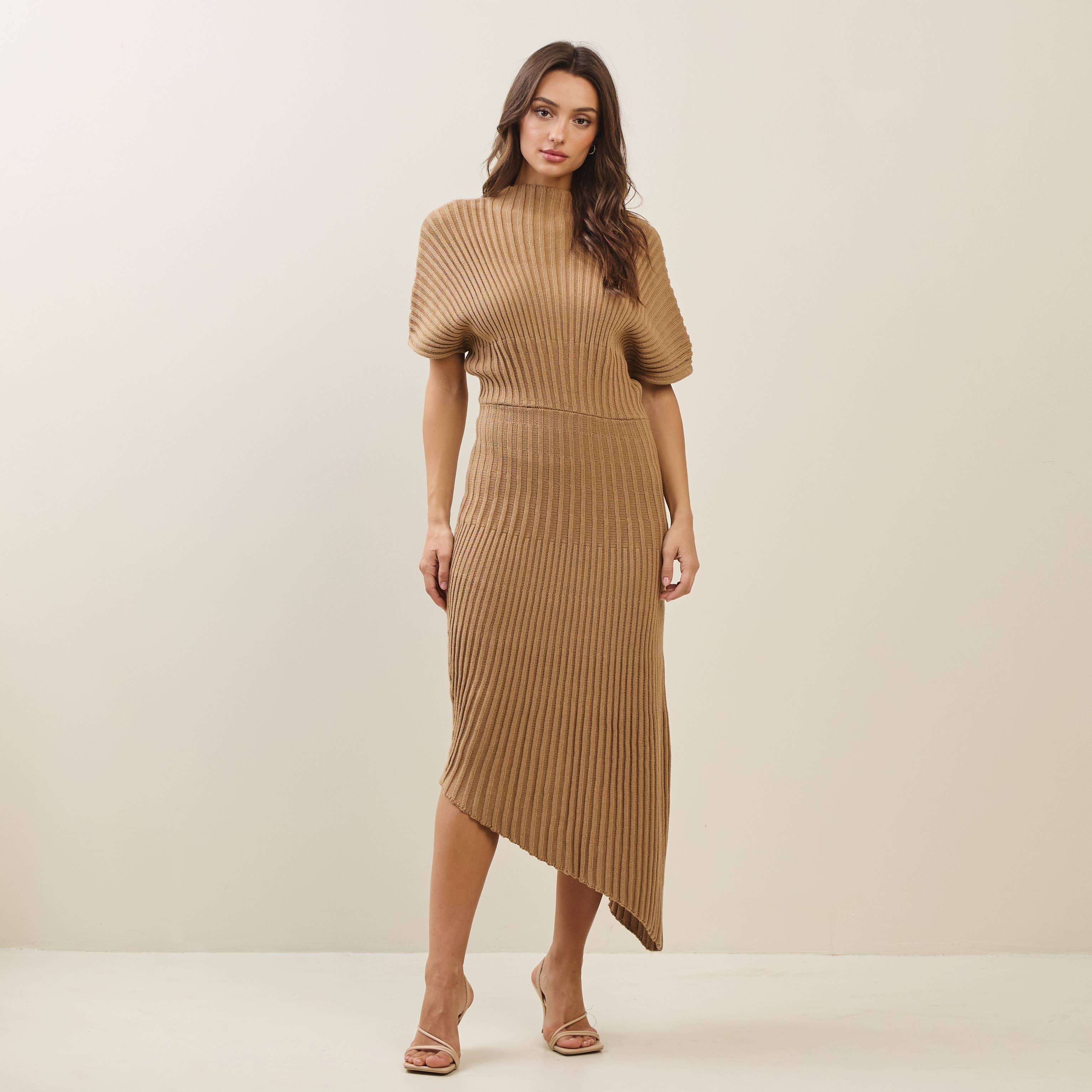 Able - Asymmetric Sweater Midi Dress