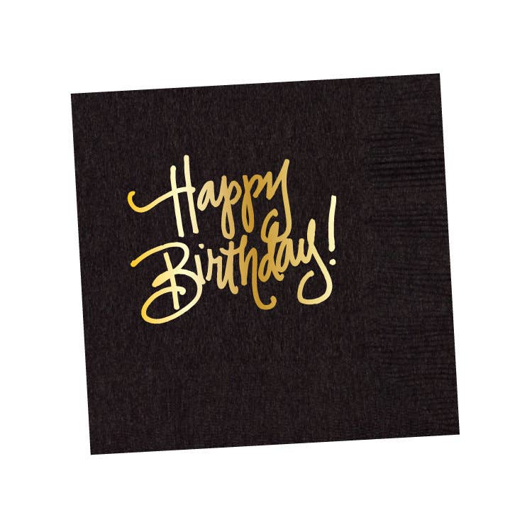 Natalie Chang - Happy Birthday! Napkins: White