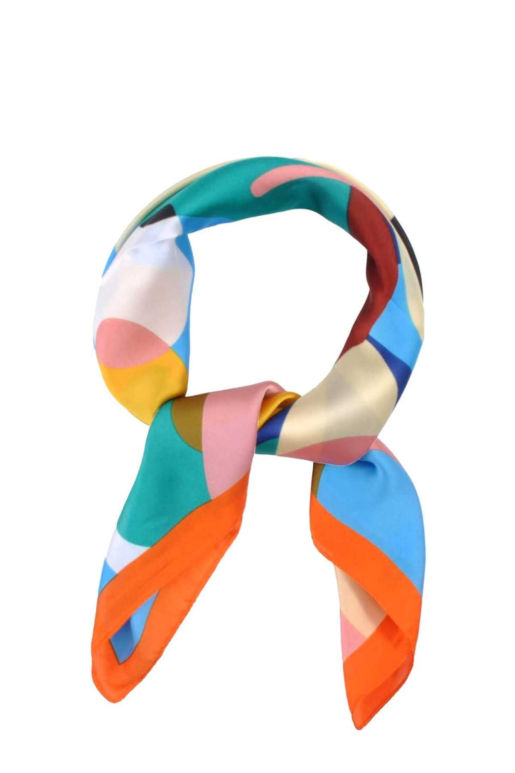 MULTI COLOR FLOWER PATTERN SCARF BS0046: Teal