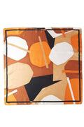 ABSTRACT PATTERN PRINT SCARF BS0052: Brown