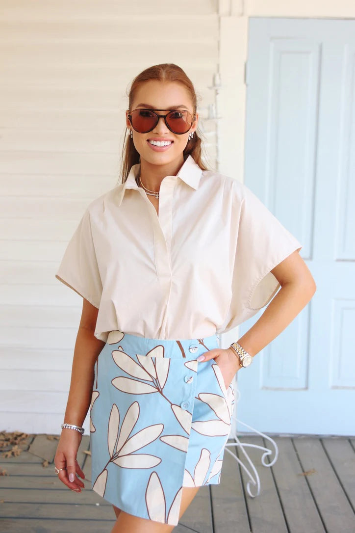 Karlie Palm Leaf Floral Skort