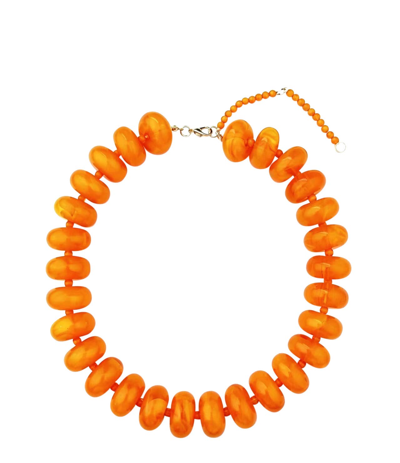 Gemelli - Bailey Chunky Beaded Necklace- Orange