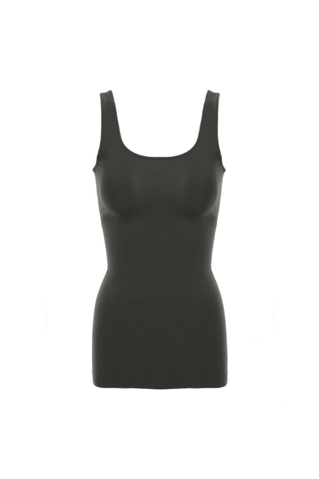 Sugarlips - Seamless Scoop Neck Tank Top: Black / ONE