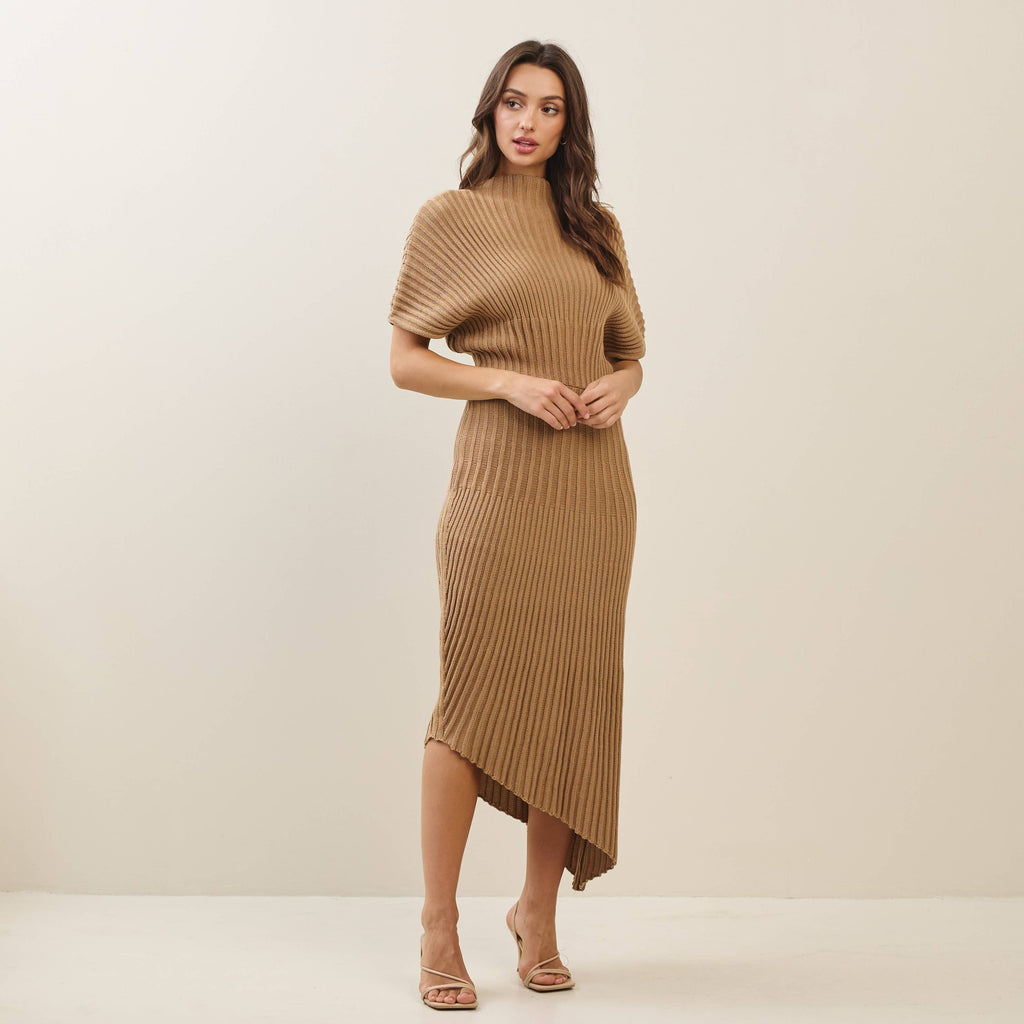 Able - Asymmetric Sweater Midi Dress
