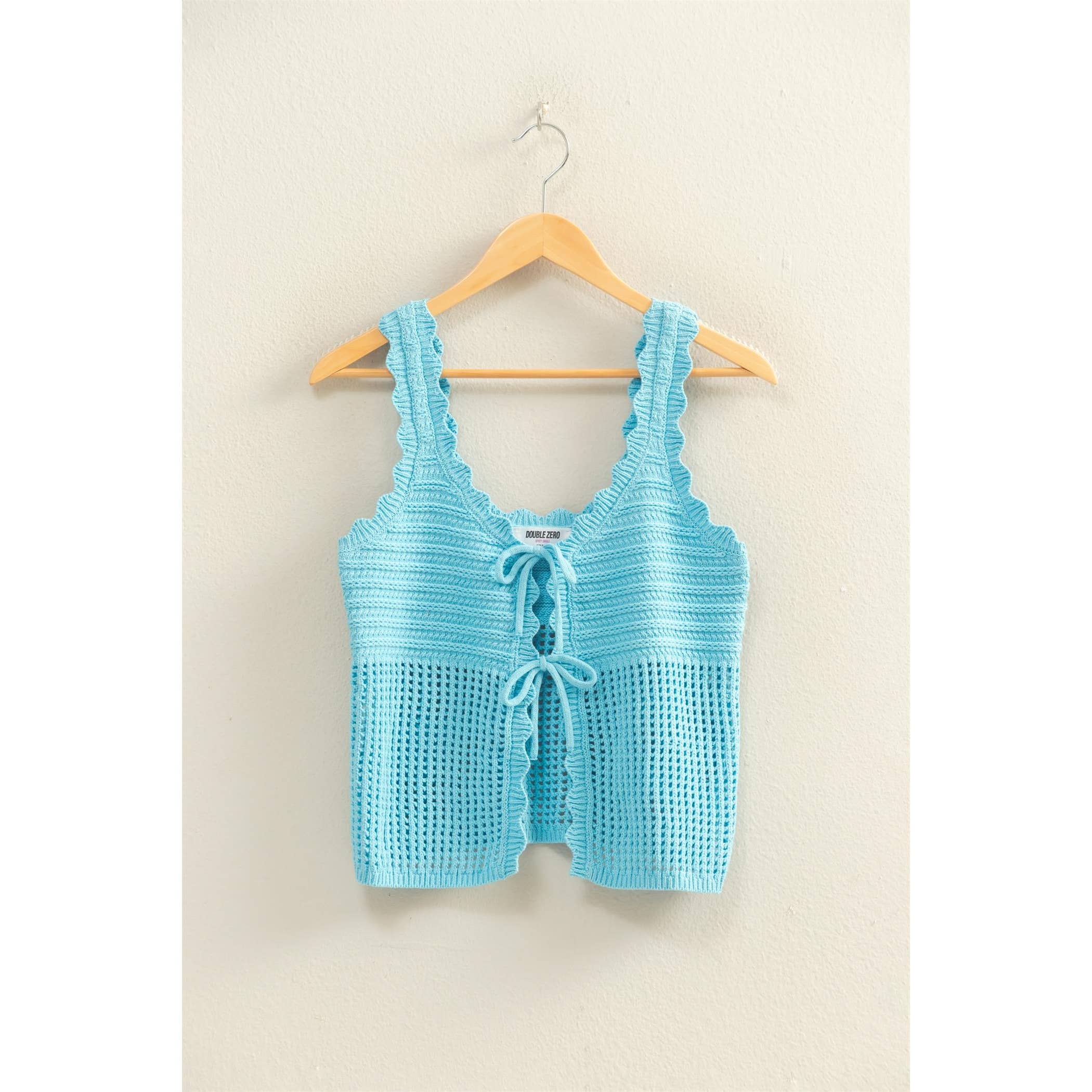 Double Zero - Sleeveless Open Knit Double CREAM