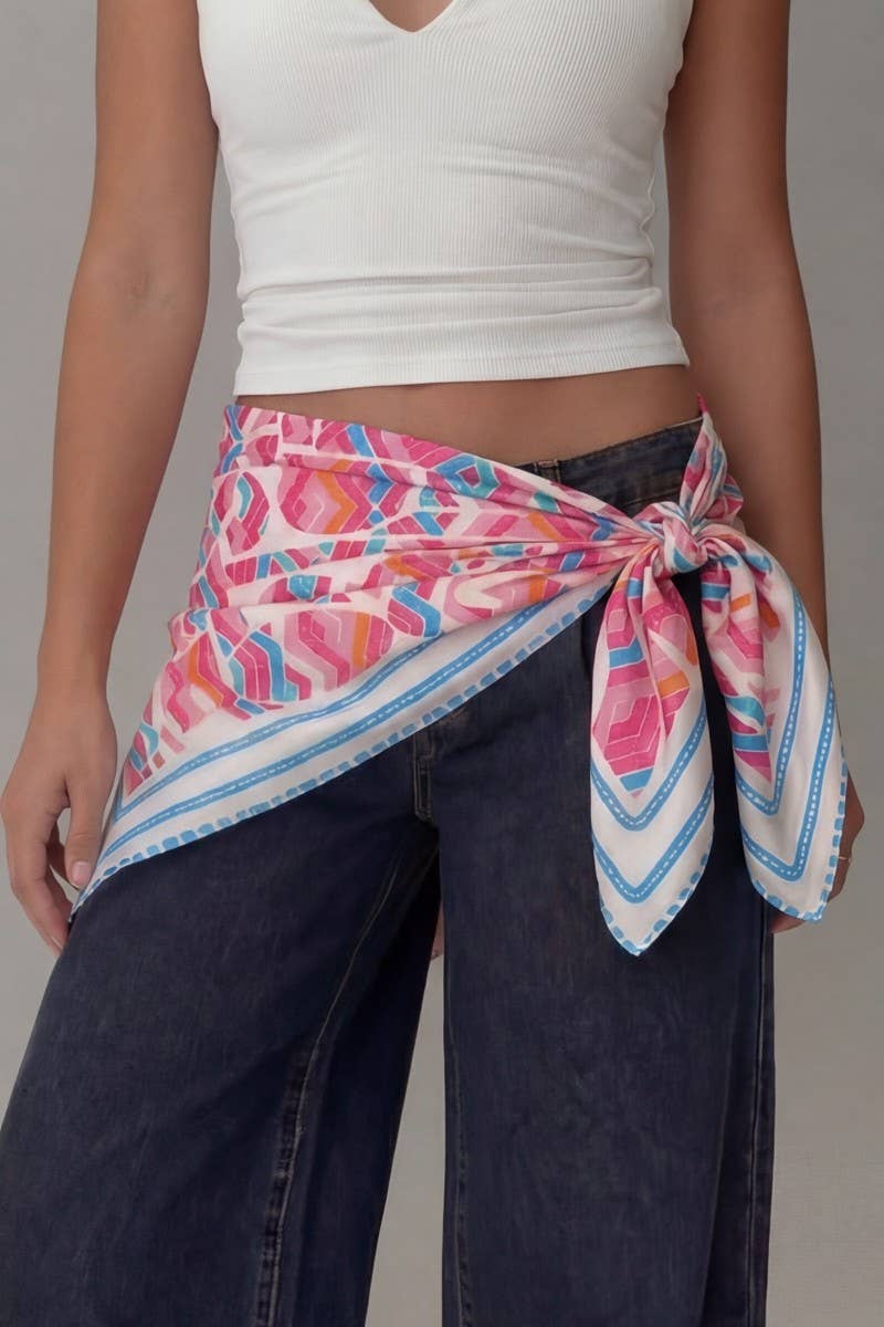 Abstract Tribal Print Bandana BS0135: Pink