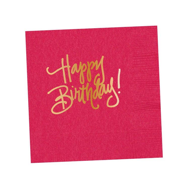 Natalie Chang - Happy Birthday! Napkins: White