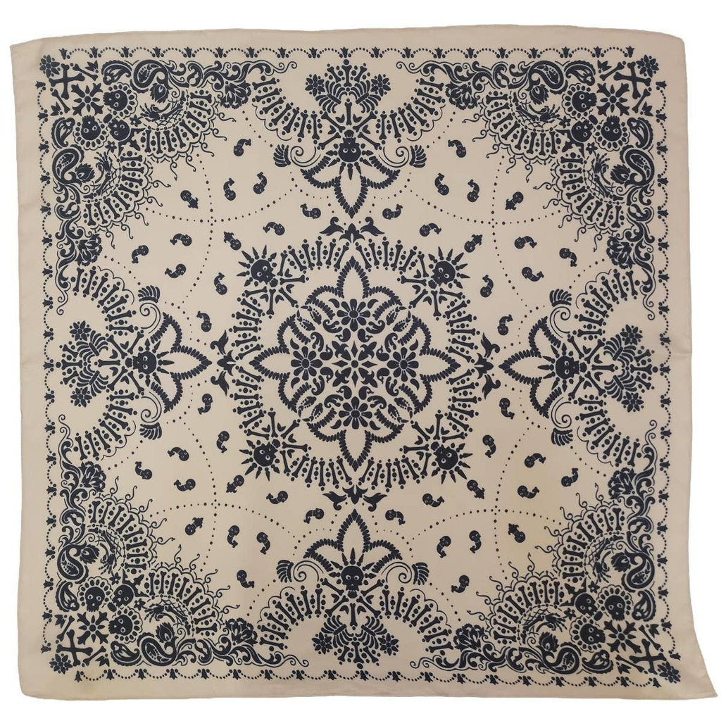 anbfashion - Bandana Print Square Scarf WLQS-745: BRN