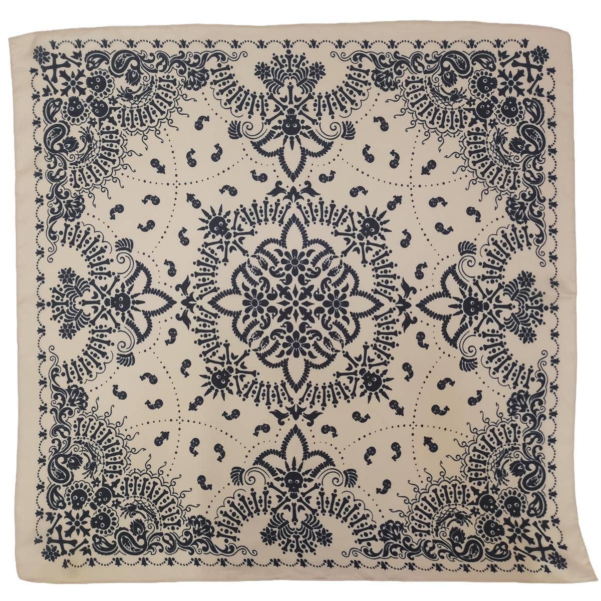 anbfashion - Bandana Print Square Scarf WLQS-745: BRN