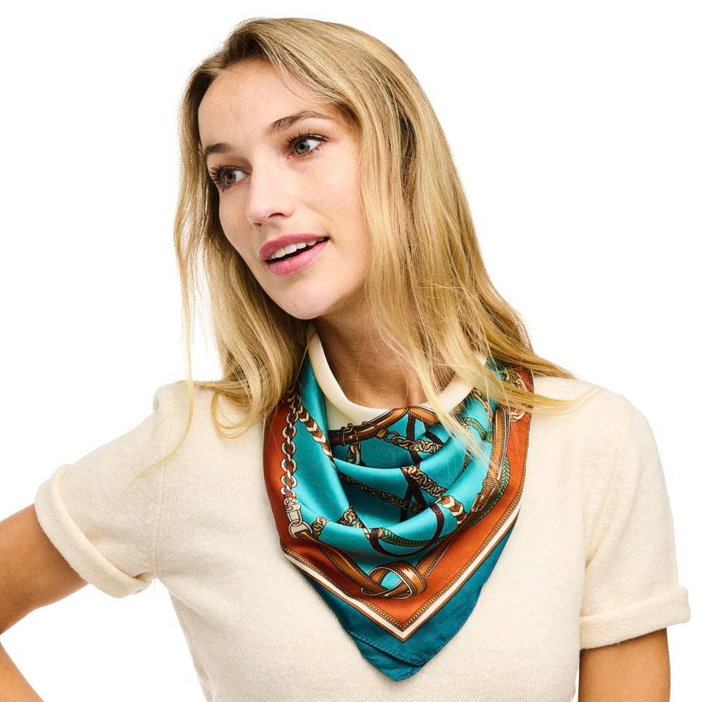 BeltSilky Square Neck Scarf SPSS-3509: TQ