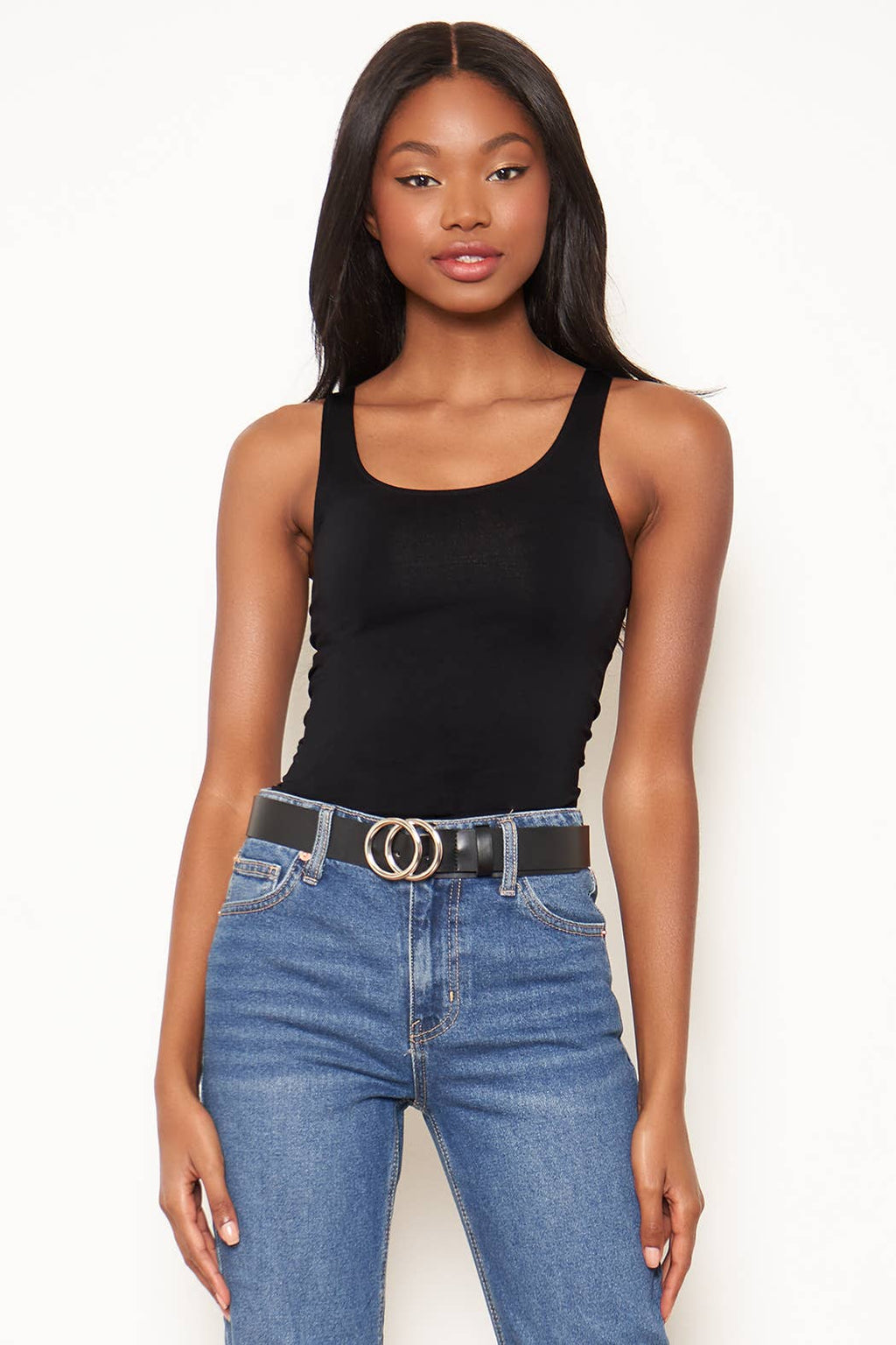 Sugarlips - Seamless Scoop Neck Tank Top: White / ONE