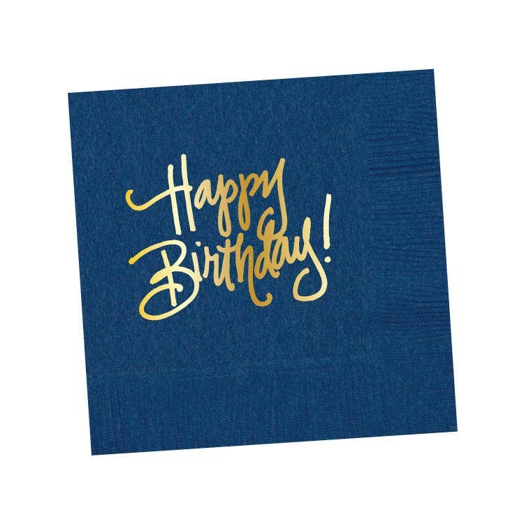 Natalie Chang - Happy Birthday! Napkins: White