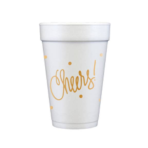 Natalie Chang - Cheers! | Foam Cups (with or without polka dots): Cheers with Polka Dots