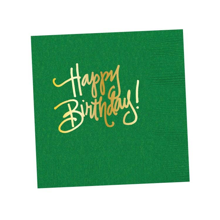 Natalie Chang - Happy Birthday! Napkins: White