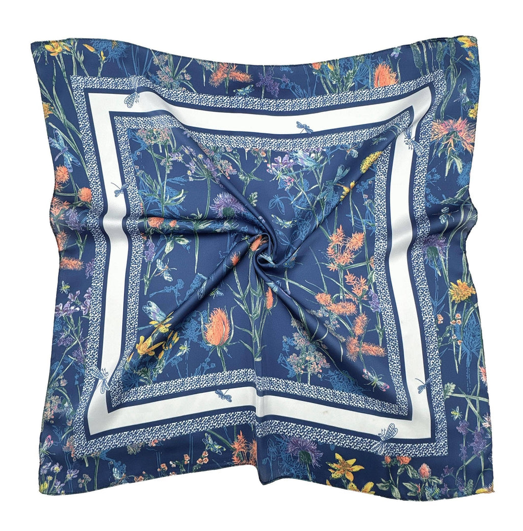 Flower Border Square Scarf WLQS-115: TPE