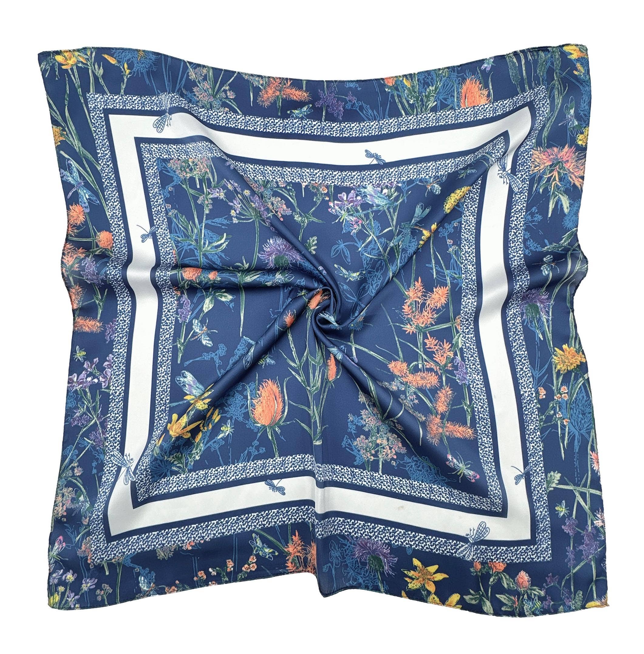Flower Border Square Scarf WLQS-115: TPE