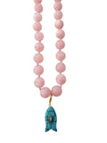 Gemelli - Kiawah Beaded Fish Charm Necklace- Pink