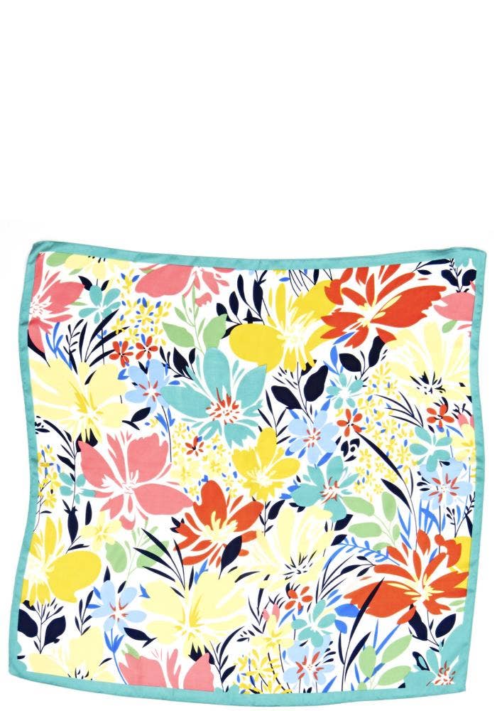 anbfashion - FLORAL PRINTED SILKY BANDANA: MN
