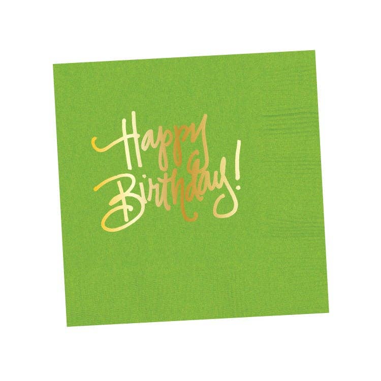 Natalie Chang - Happy Birthday! Napkins: White