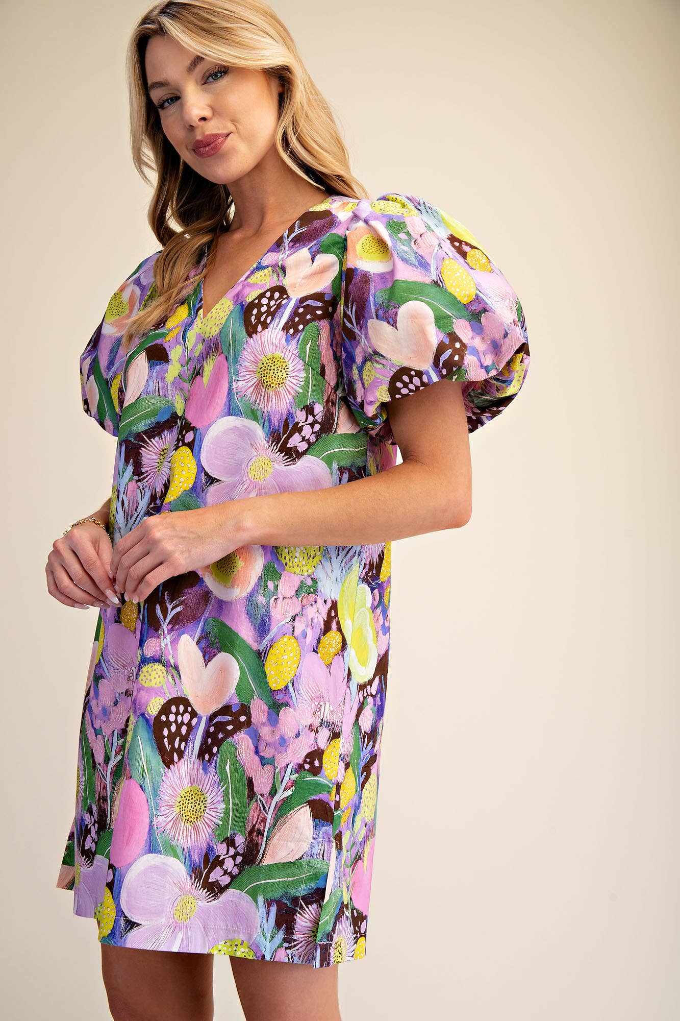 GLAM Floral Mini Dress M