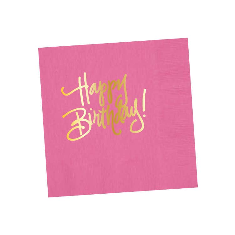 Natalie Chang - Happy Birthday! Napkins: White