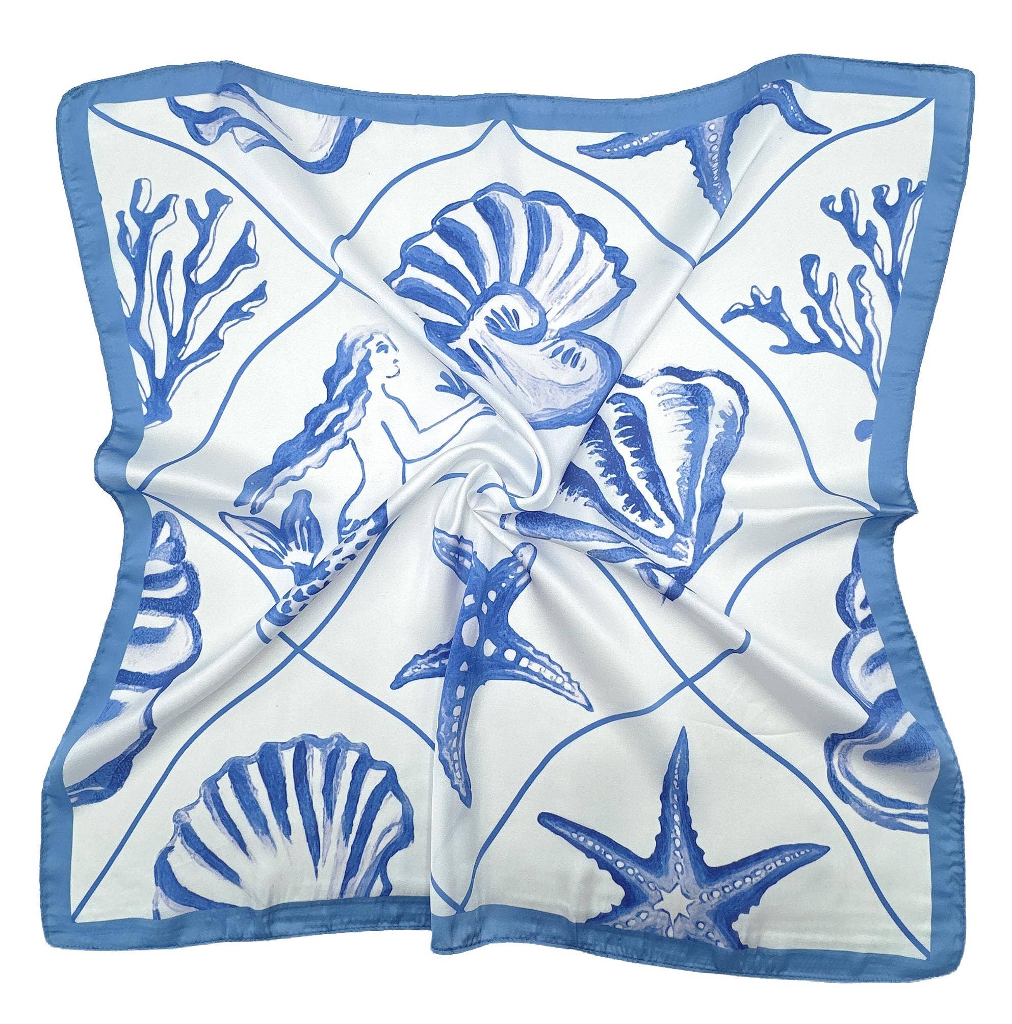 Sea Shell Square Scarf WLQS-094: RED