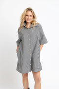 Karlie Black Check Shirt Dress