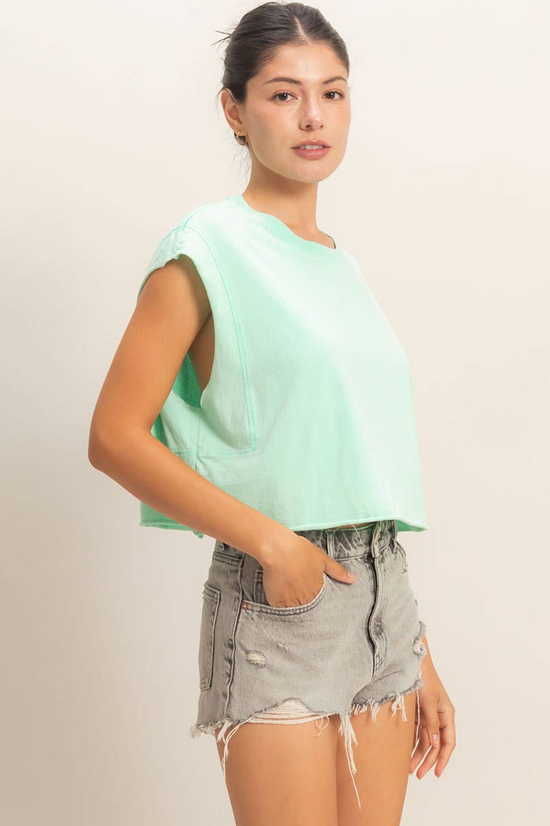 Double Zero - Crew Neck Boxy : MINT